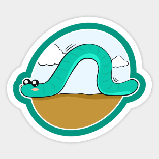 Earth Worm Sticker